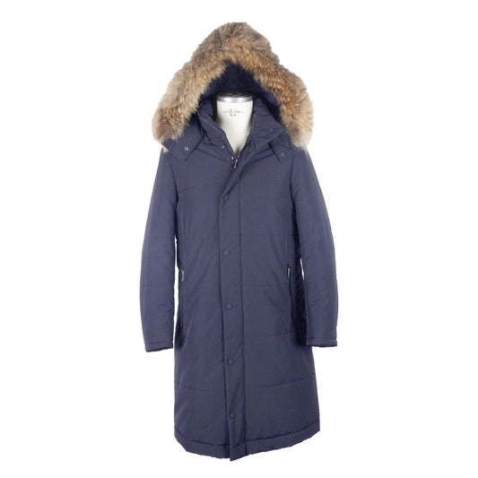 Imperméable homme en laine bleue fabriqué en Italie
