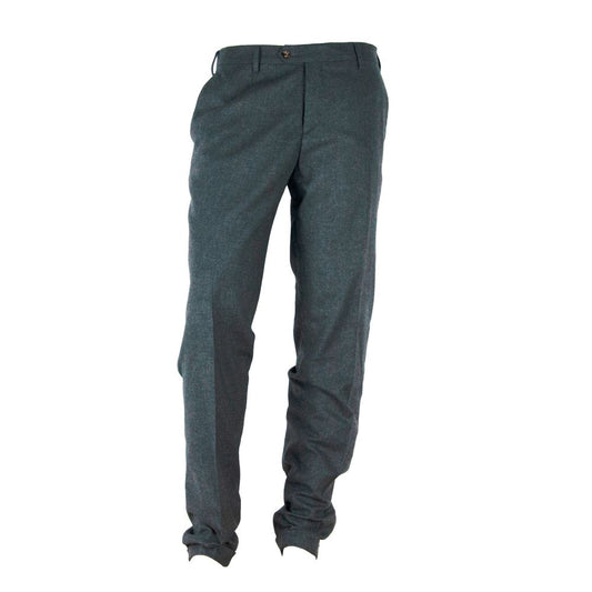 Pantalon d'hiver gris élégamment taillé fabriqué en Italie
