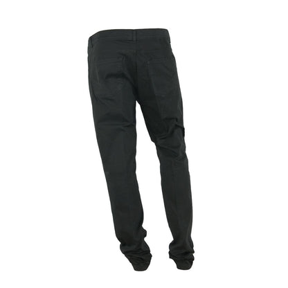 Made in Italy Elegant Summer Black Cotton Trousers by Made in Italy