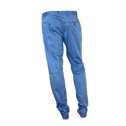 Made in Italy Light Blue Cotton Men Trouser by Made in Italy