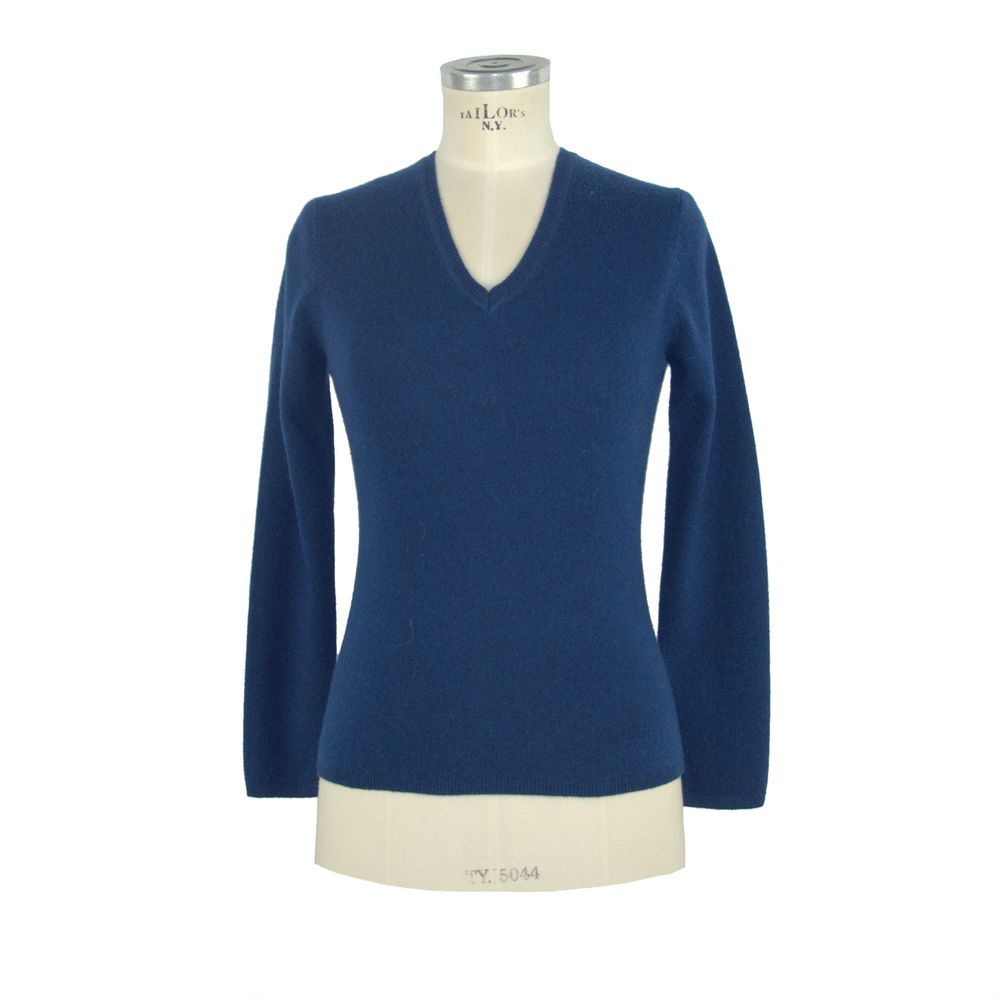 Emilio Romanelli Blue Cashmere Women Sweater by Emilio Romanelli