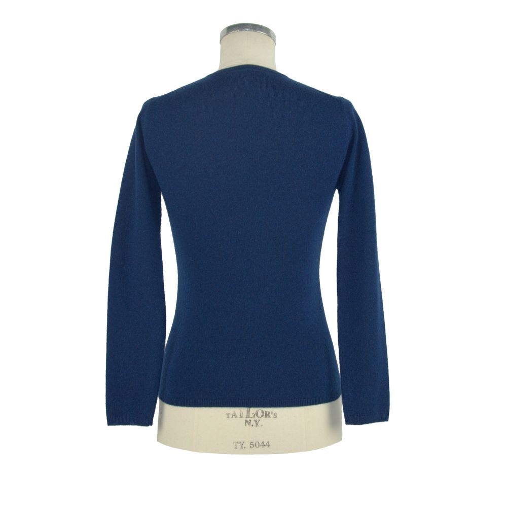 Emilio Romanelli Blue Cashmere Women Sweater by Emilio Romanelli