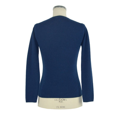 Emilio Romanelli Blue Cashmere Women Sweater by Emilio Romanelli