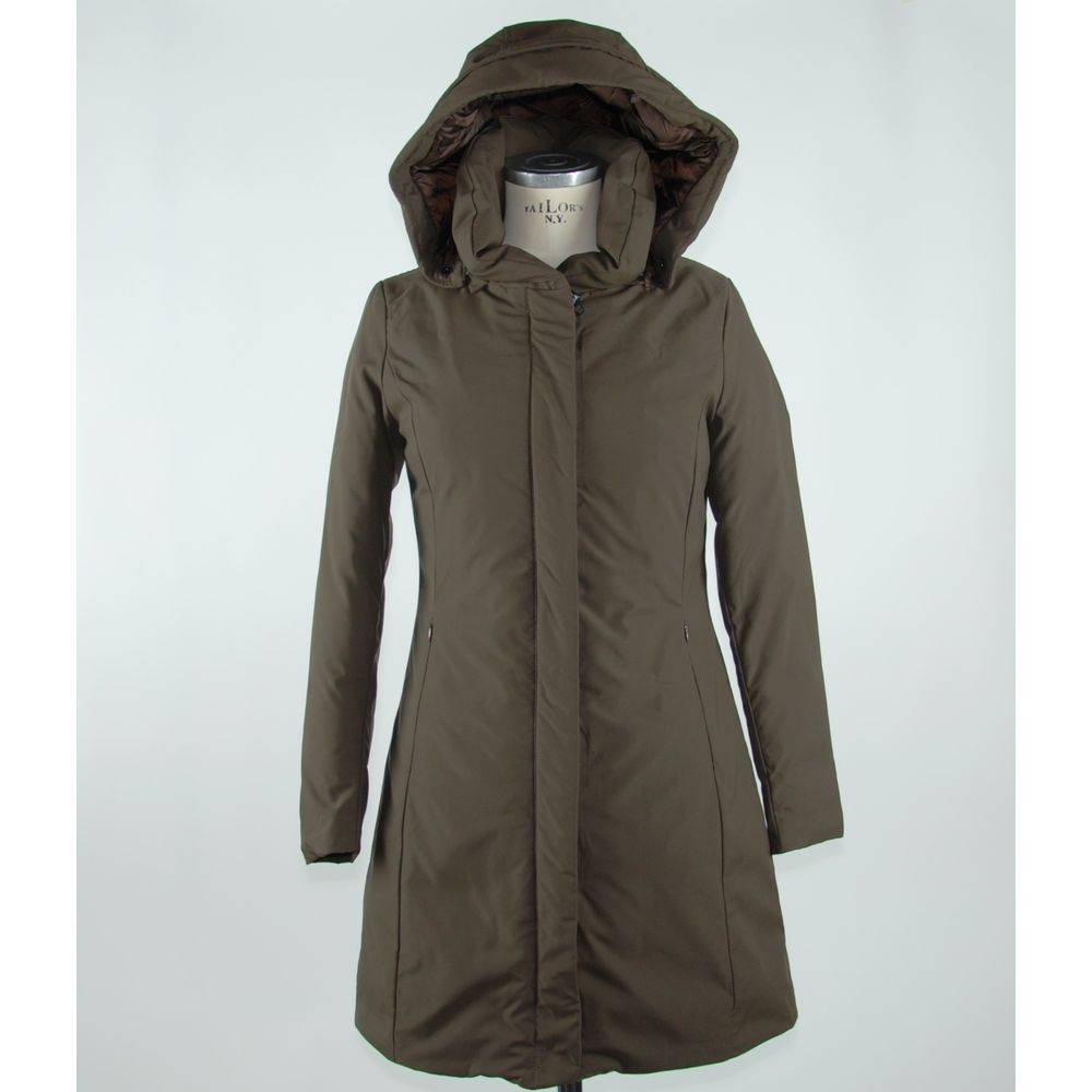 Veste polygonale marron élégante à capuche Emilio Romanelli