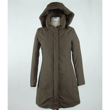 Veste polygonale marron élégante à capuche Emilio Romanelli
