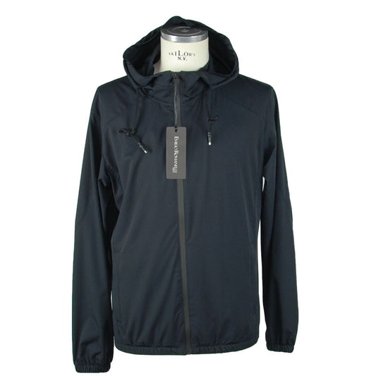 Veste à capuche élégante et zippée Emilio Romanelli en noir