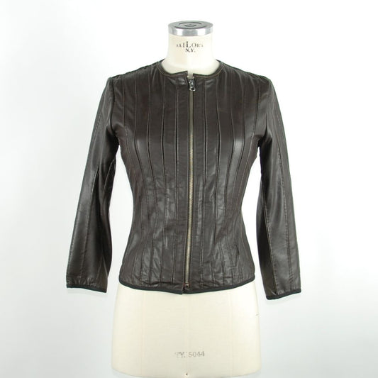 Veste en cuir noir pour femme Emilio Romanelli