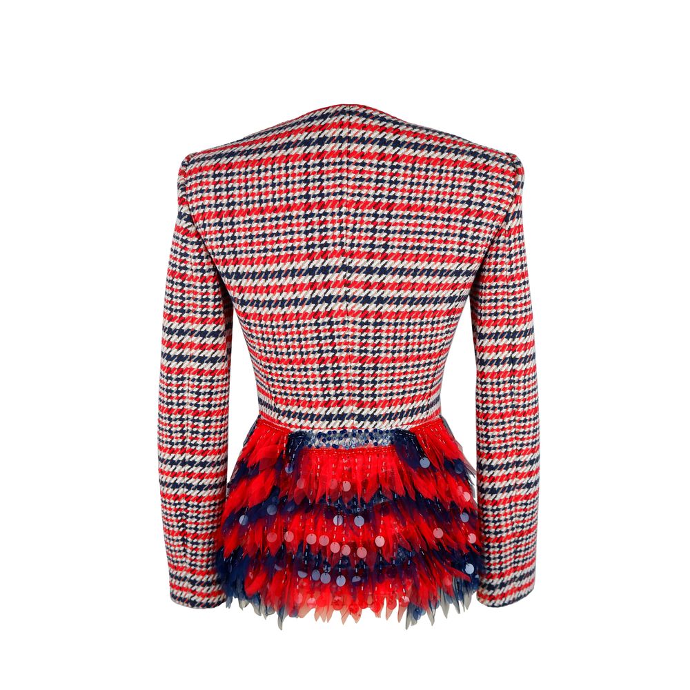 Elisabetta Franchi Blazer femme en coton rouge