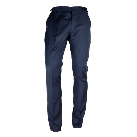 Made in Italy Blue Wool Men's Trousers by Made in Italy