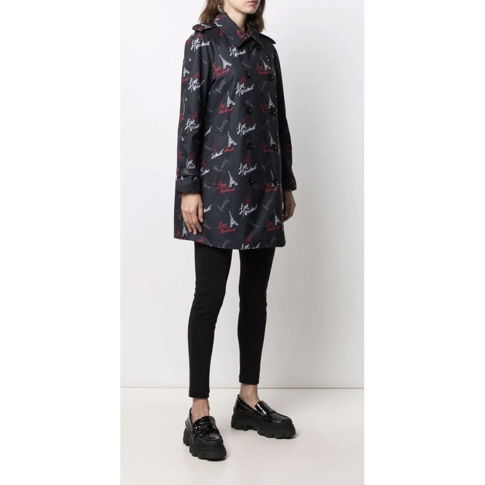 Manteau en polyester noir Love Moschino pour femme
