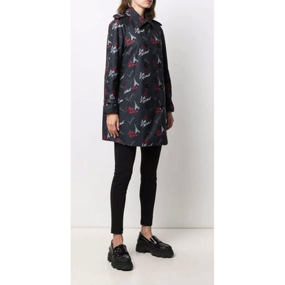 Manteau en polyester noir Love Moschino pour femme
