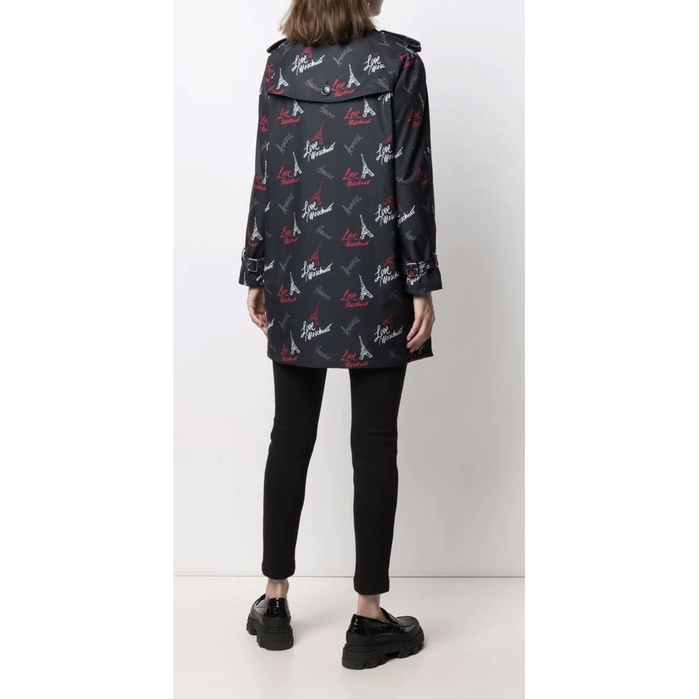 Manteau en polyester noir Love Moschino pour femme