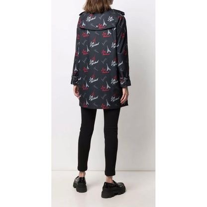 Manteau en polyester noir Love Moschino pour femme