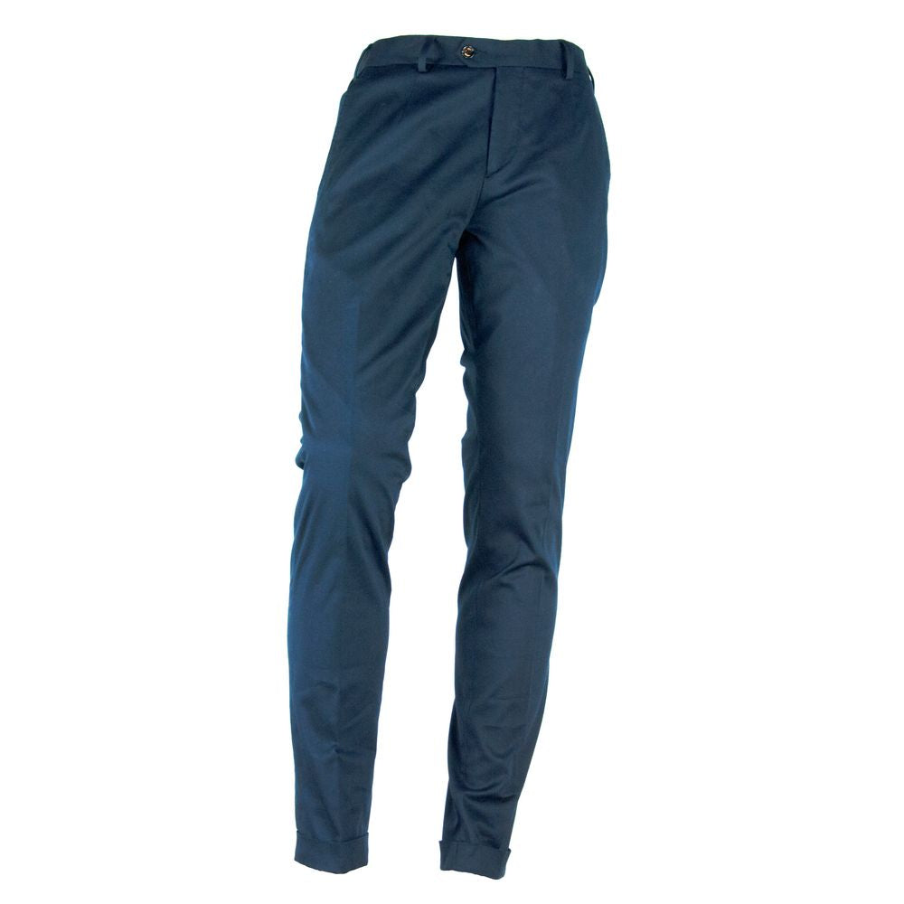 Made in Italy Elegant Summer Cotton Blend Trousers by Made in Italy