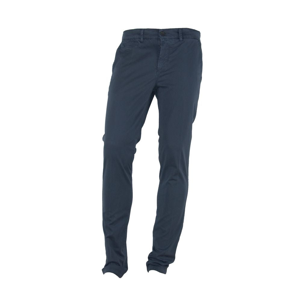 Made in Italy Chic Summer Cotton Blend Trousers by Made in Italy