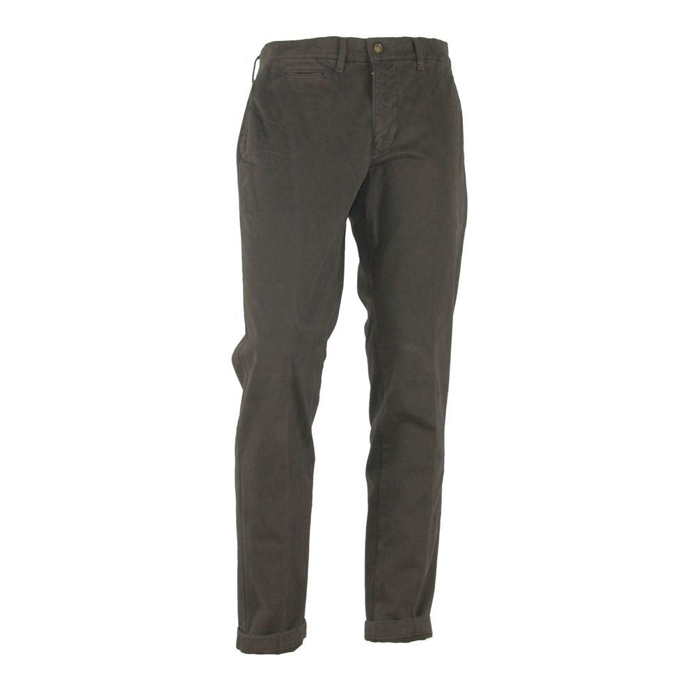 Made in Italy Elegant Brown Winter Trousers by Made in Italy