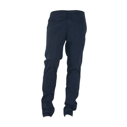Made in Italy Elegant Blue Winter Trousers by Made in Italy