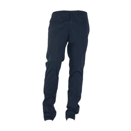 Made in Italy Elegant Blue Winter Trousers by Made in Italy