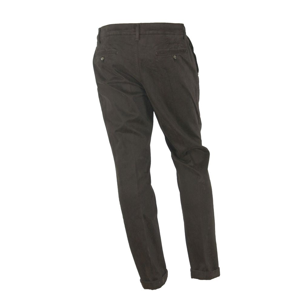 Made in Italy Elegant Brown Winter Trousers by Made in Italy