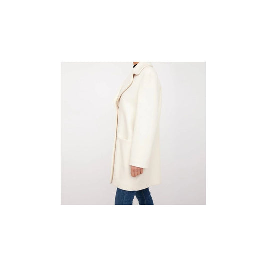 Manteau long élégant et blanc Love Moschino Chic Winter Elegance