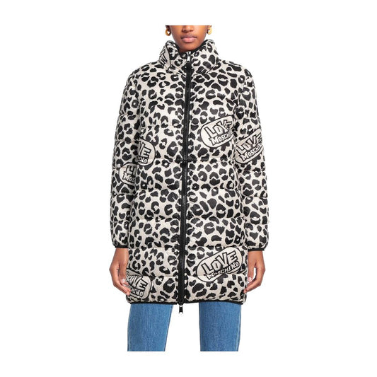 Doudoune à imprimé léopard chic Love Moschino