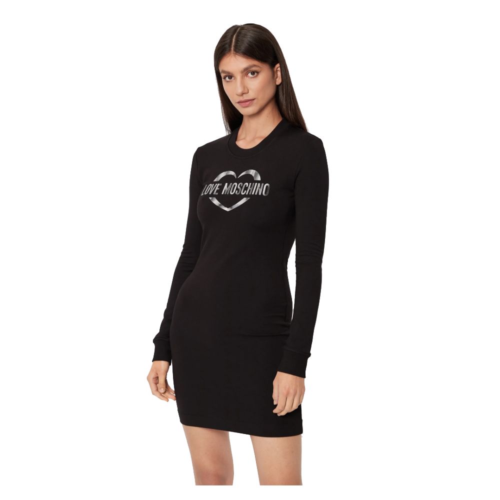 Love Moschino Chic Cotton Blend Logo Dress by Love Moschino