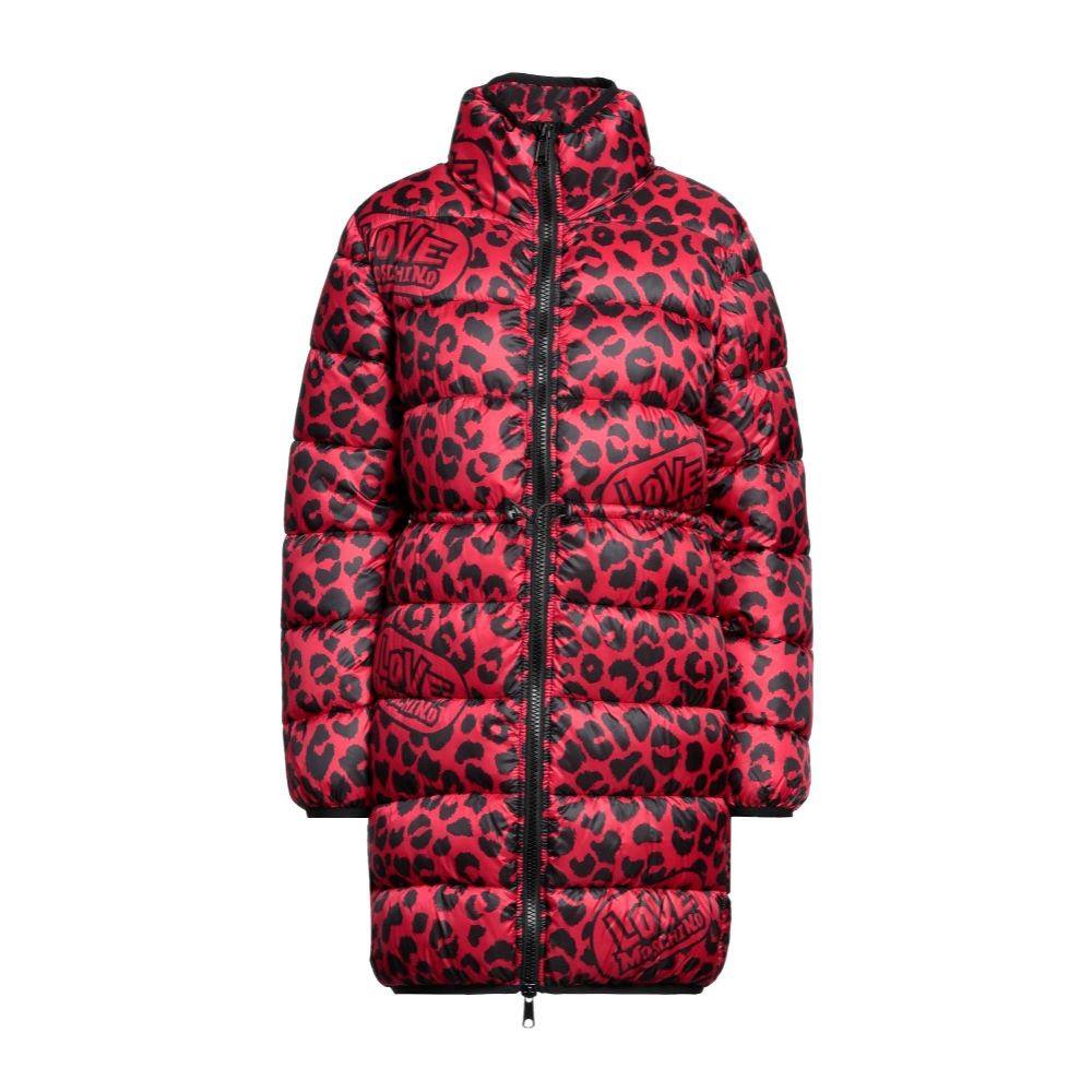 Doudoune longue à imprimé léopard Love Moschino Chic