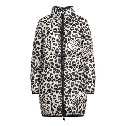 Doudoune à imprimé léopard chic Love Moschino