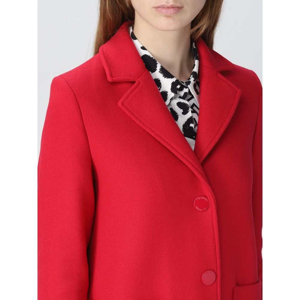 Veste chic en laine mélangée rose Love Moschino