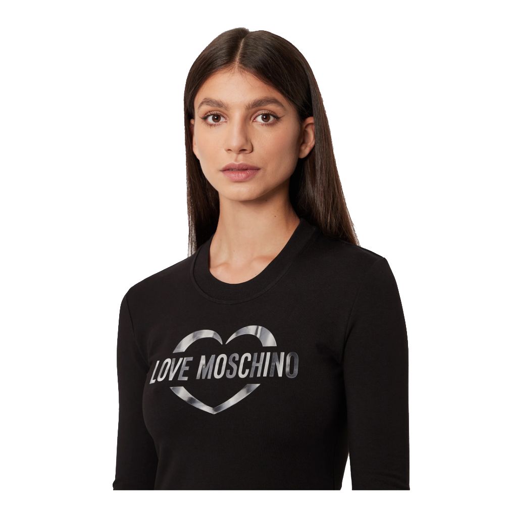 Love Moschino Chic Cotton Blend Logo Dress by Love Moschino