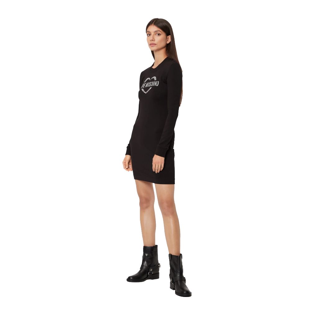 Love Moschino Chic Cotton Blend Logo Dress by Love Moschino