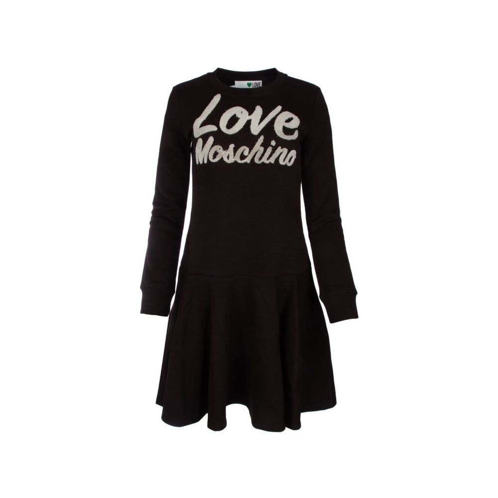 Love Moschino Chic Embossed Logo Cotton Blend Dress by Love Moschino