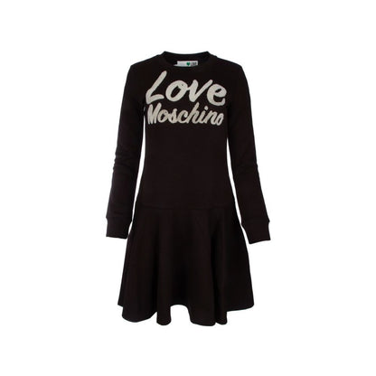 Love Moschino Chic Embossed Logo Cotton Blend Dress by Love Moschino