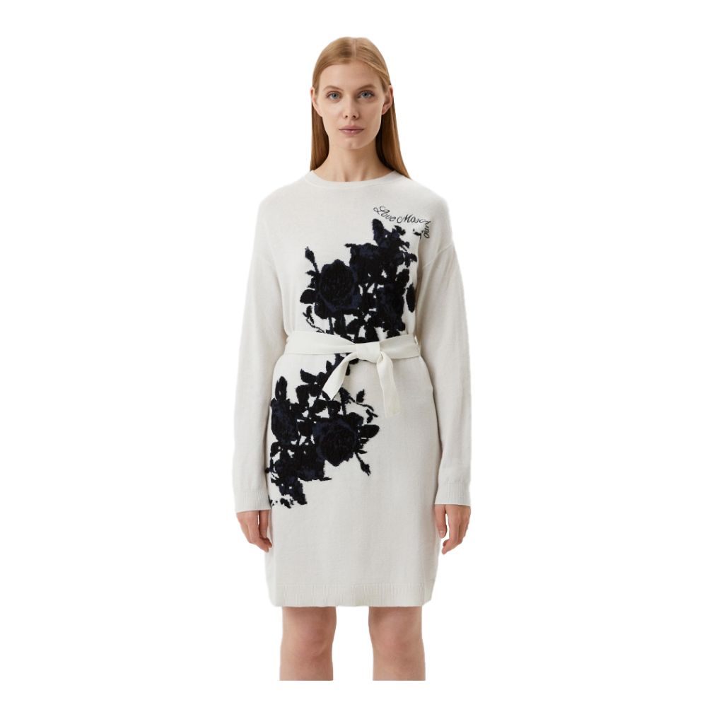 Love Moschino Elegant Embroidered Wool Blend Long Dress by Love Moschino
