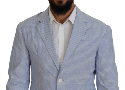 Blazer formel à simple boutonnage et rayures bleues Dsquared²