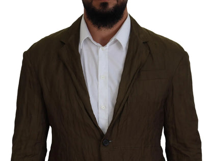 Veste blazer verte à simple boutonnage pour homme Dsquared²