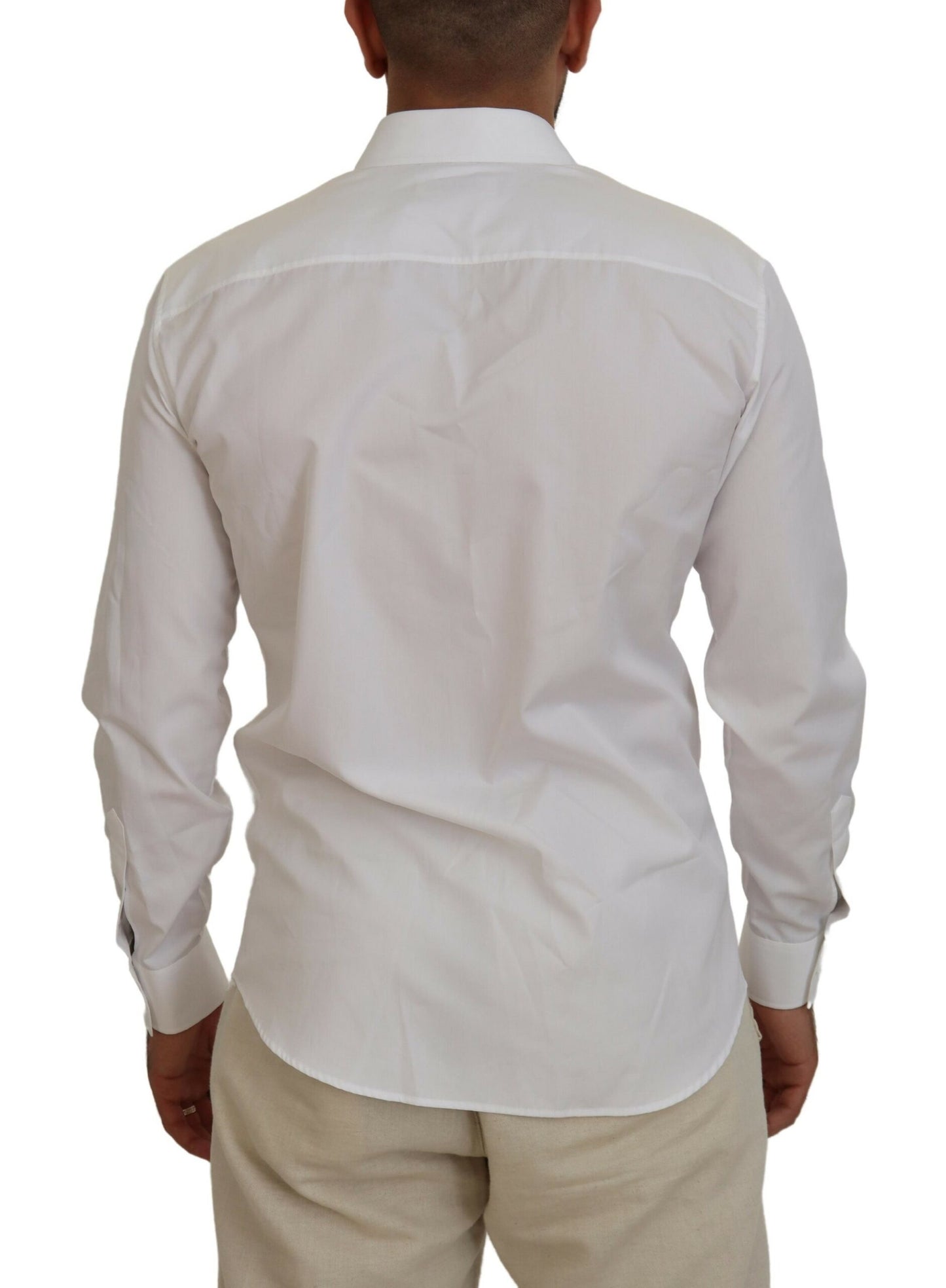 Dsquared² White Cotton Collared Long Sleeves Formal Shirt by Dsquared²