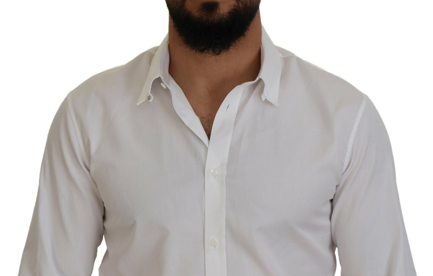 Dsquared² White Cotton Collared Long Sleeves Formal Shirt by Dsquared²