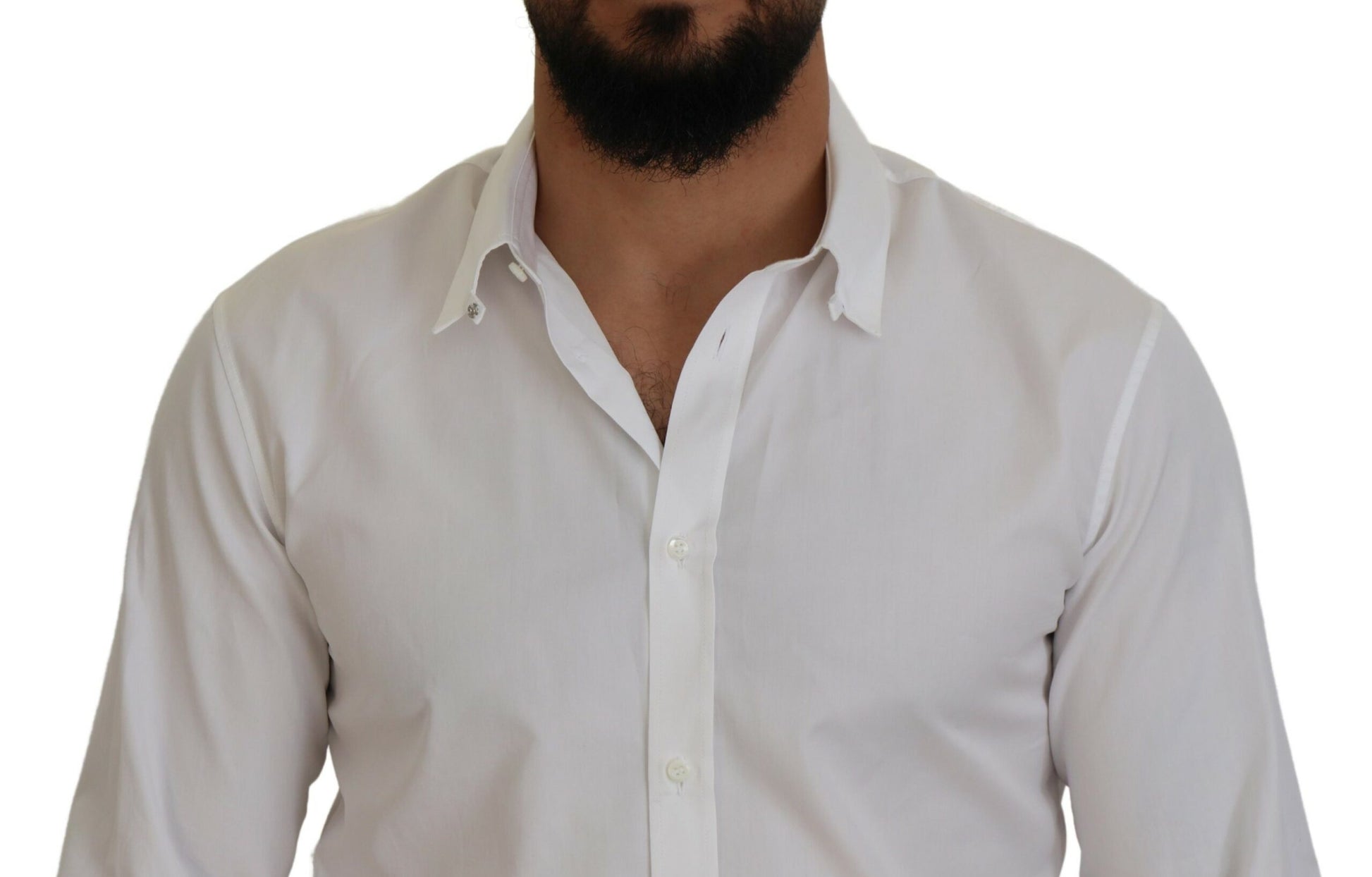Dsquared² White Cotton Collared Long Sleeves Formal Shirt by Dsquared²