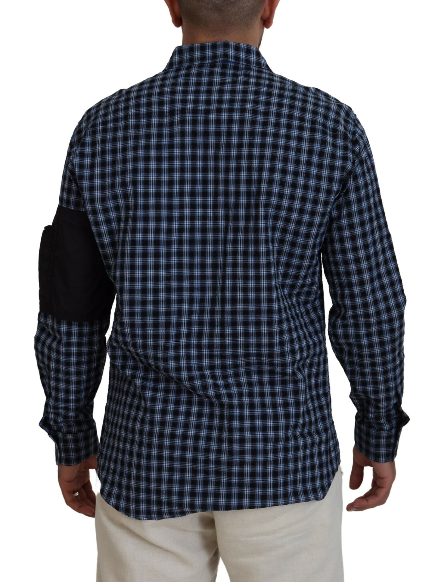 Dsquared² Multicolor Black Arm Plaid Men Long Sleeves Shirt by Dsquared²