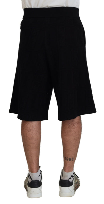 Bermuda décontracté noir uni à enfiler pour homme Dsquared²