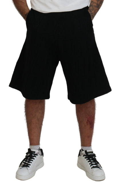 Bermuda décontracté noir uni à enfiler pour homme Dsquared²