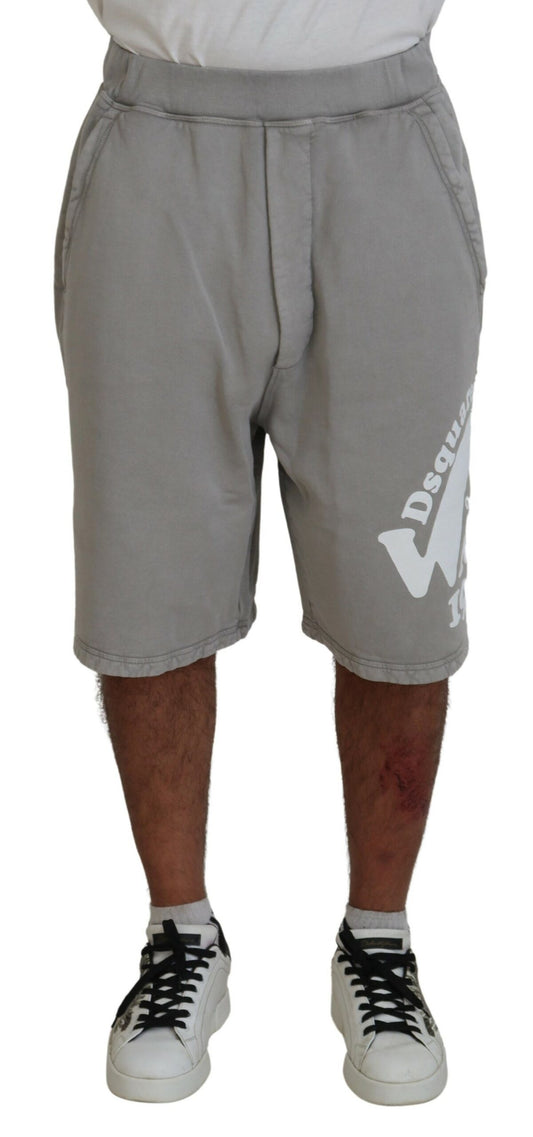 Bermuda décontracté gris imprimé Dsquared² pour homme