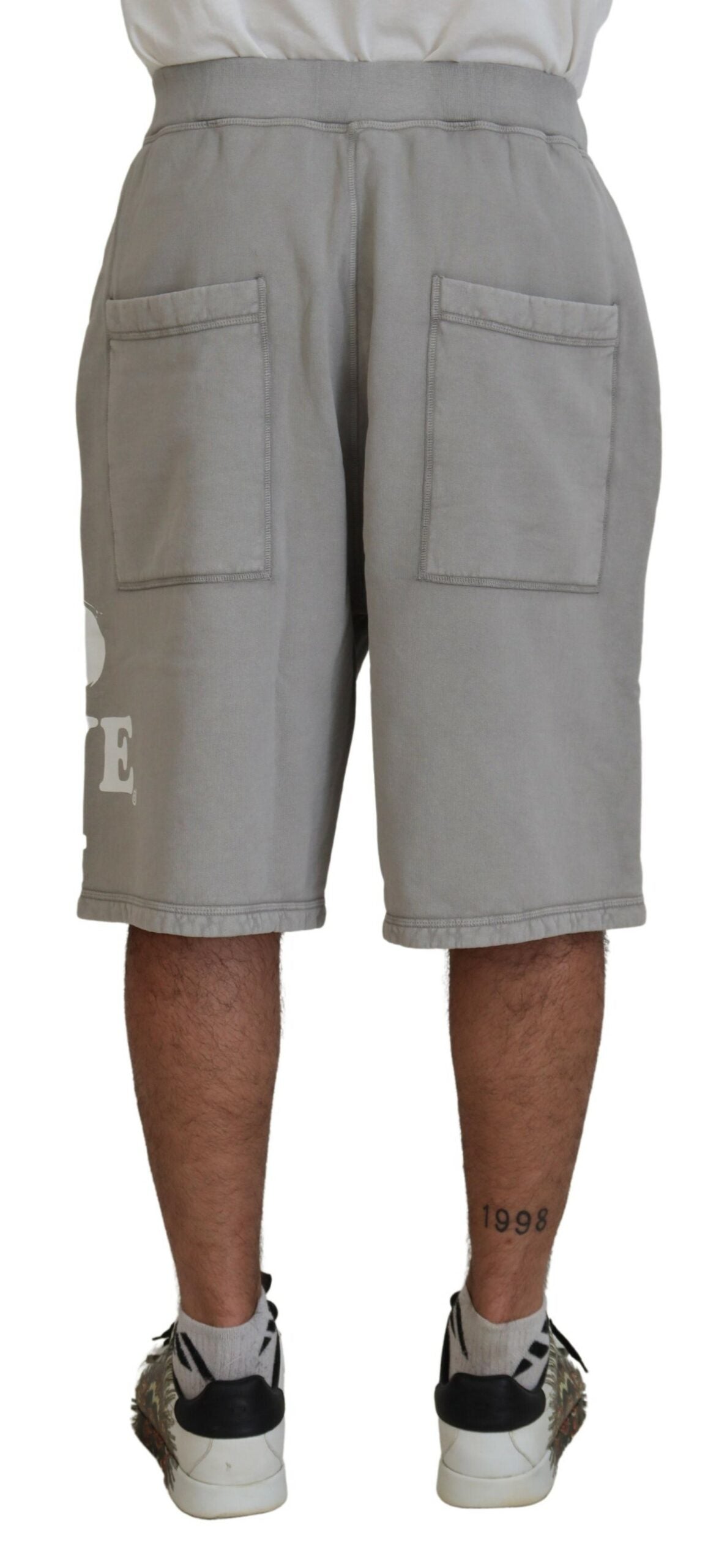 Bermuda décontracté gris imprimé Dsquared² pour homme