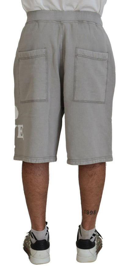 Bermuda décontracté gris imprimé Dsquared² pour homme