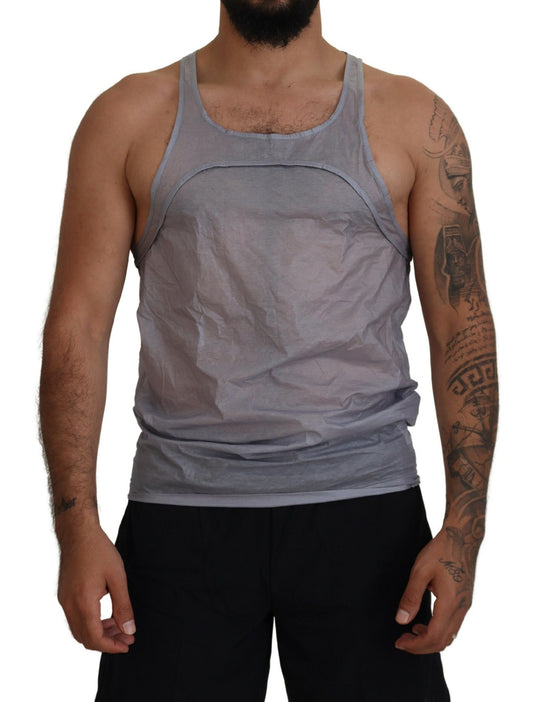 Dsquared² Light Gray Cotton Sleeveless Tank Men Top T-shirt by Dsquared²