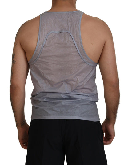 Dsquared² Light Gray Cotton Sleeveless Tank Men Top T-shirt by Dsquared²