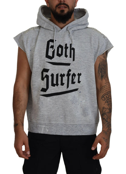 Dsquared² Light Gray Cotton Short Sleeves Hooded T-shirt by Dsquared²