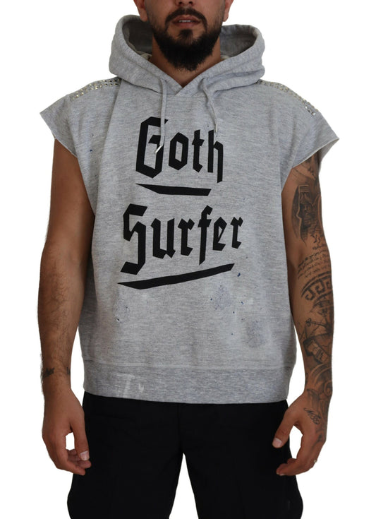 Dsquared² Light Gray Cotton Short Sleeves Hooded T-shirt by Dsquared²