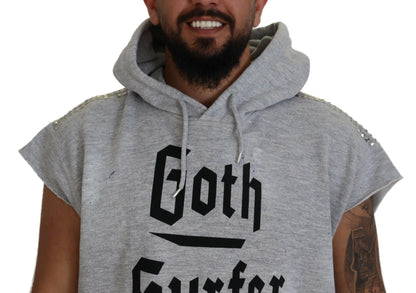 Dsquared² Light Gray Cotton Short Sleeves Hooded T-shirt by Dsquared²